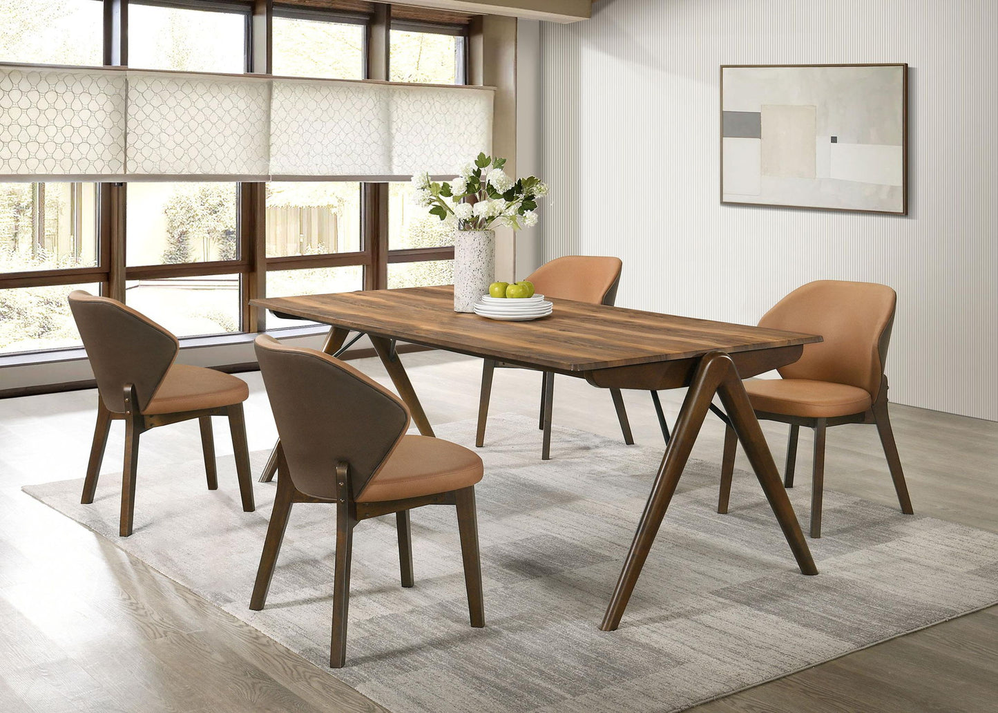 Randolph 5-piece Smart Top Rectangular Dining Set Sheesham and Brown