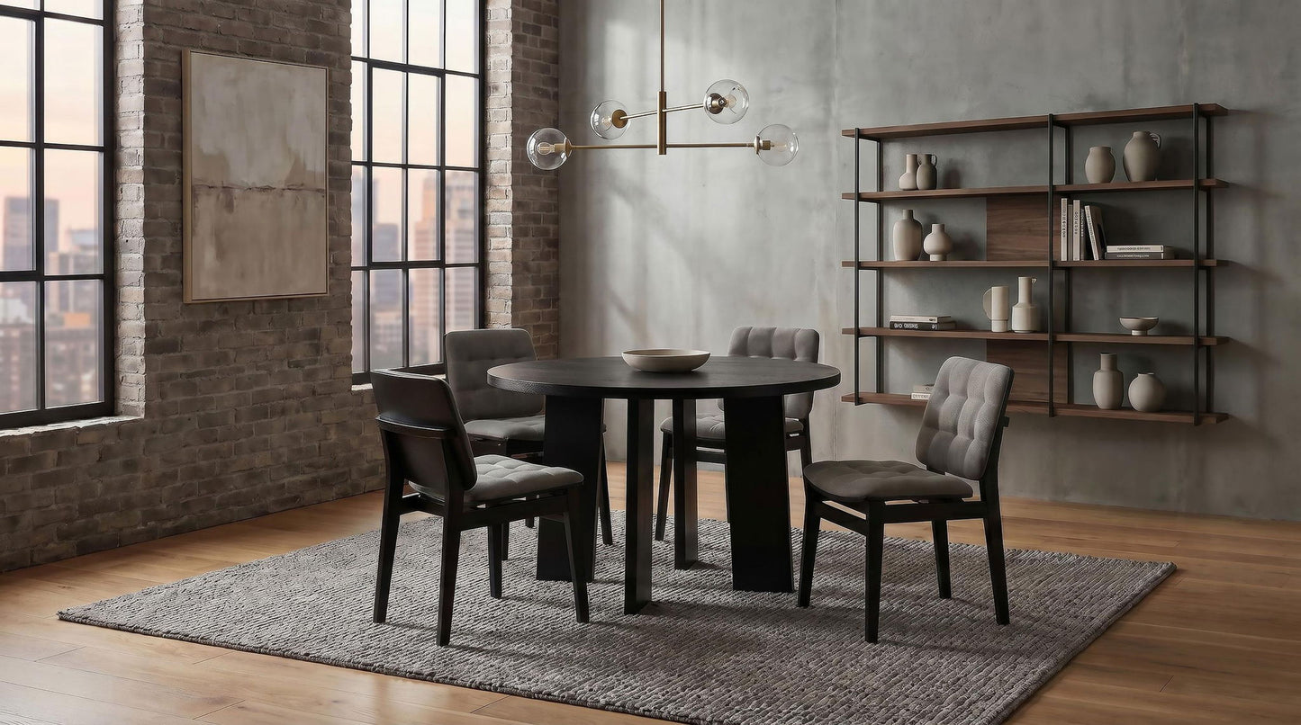 Strouse 5-piece Dining Set Grey and Black