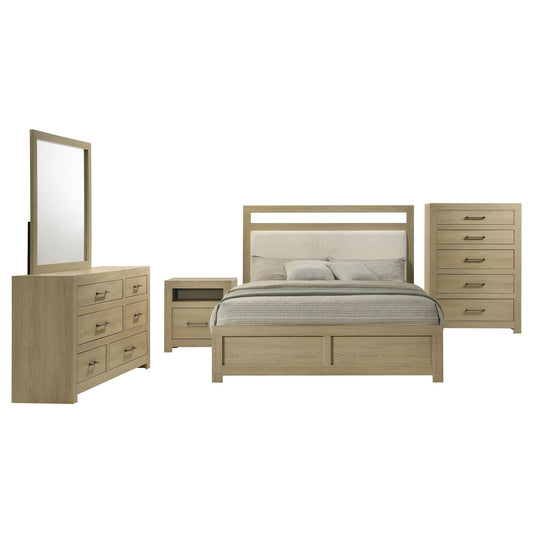 Hendricks 5-piece California King Bedroom Set Light Oak
