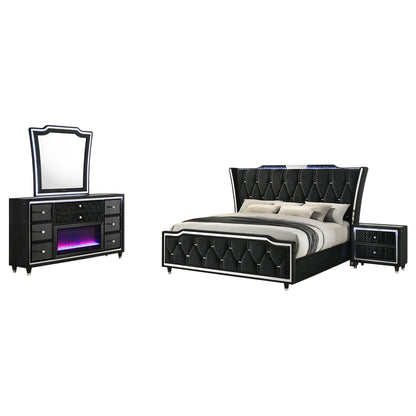 Lorient 4-piece California King Bedroom Set Black