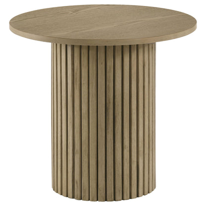 Hamlyn 43-inch Round Wood Counter Height Dining Table Natural Oak