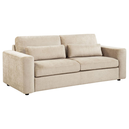 Amador Chenille Upholstered Track Arm Sofa Camel