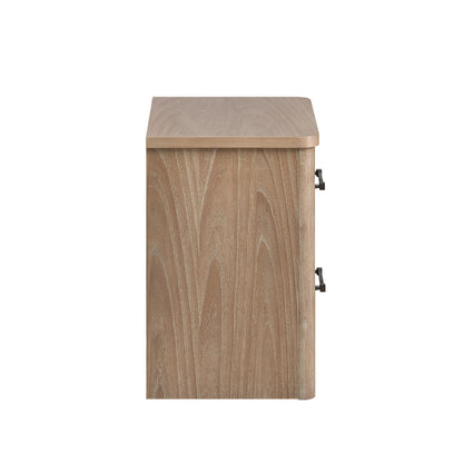 Anika - 2 Drawer Nightstand - Natural / Brown