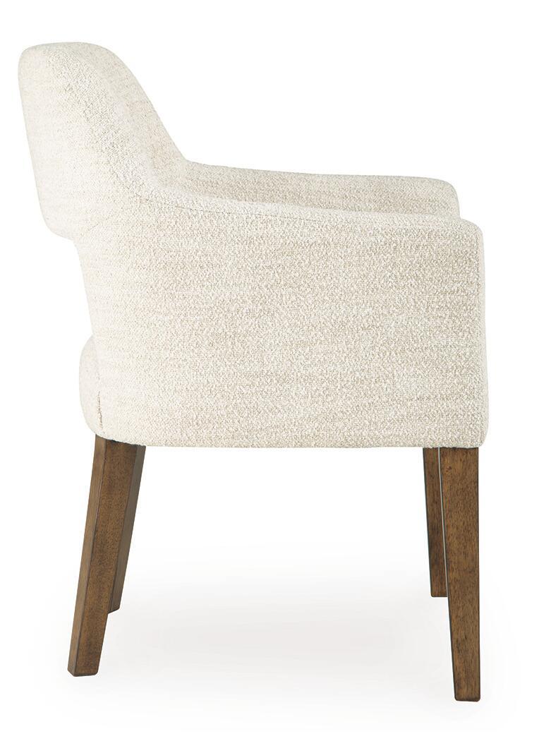Marxmore - Dining Upholstered Arm Chair (Set of 2) - Beige / Brown