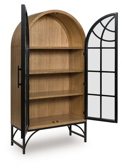 Gwenwich - Accent Cabinet - Natural / Black