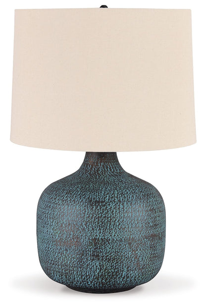 Malthace - Metal Table Lamp  - Patina