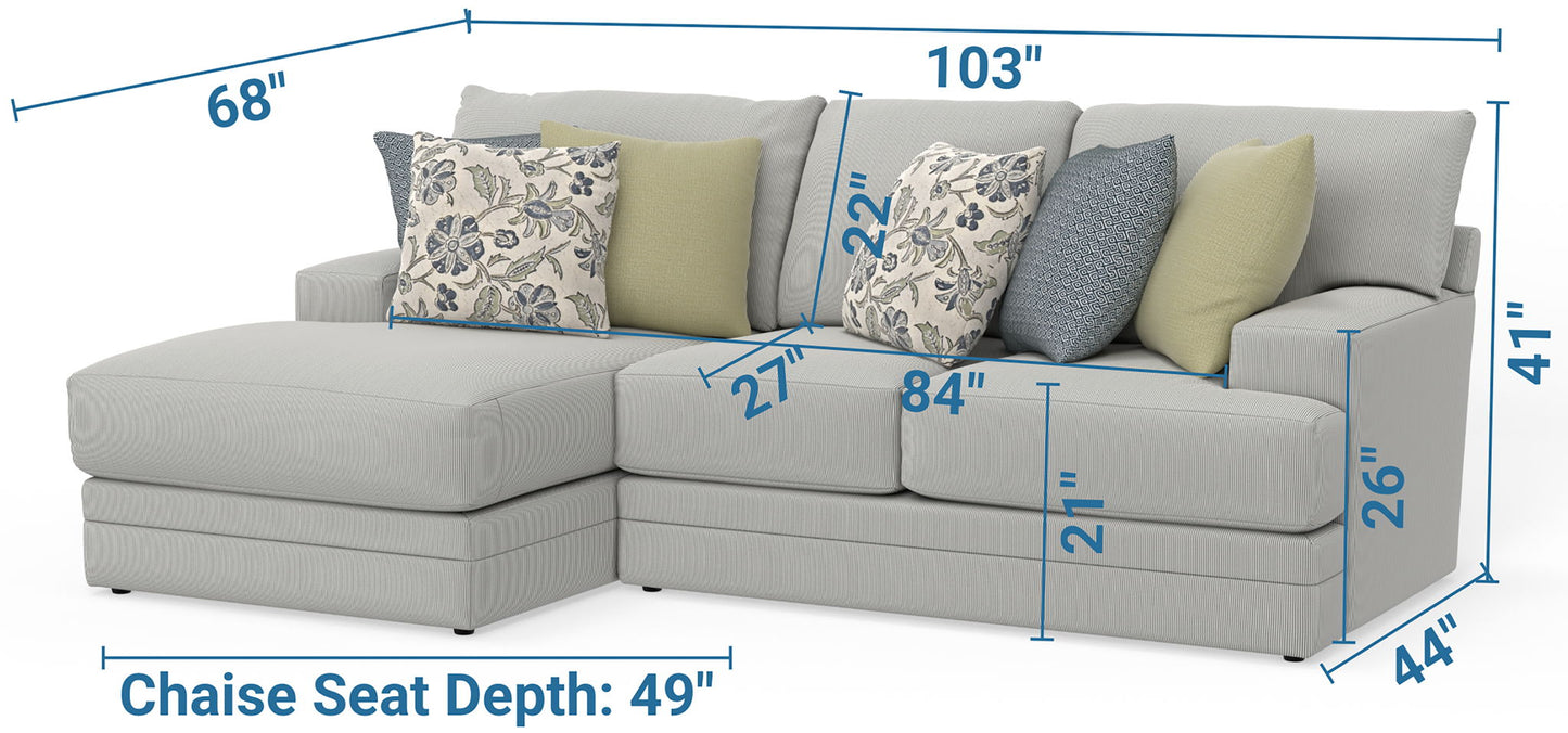 Stockbridge - Sectional With Comfort Coil Seating And 9 Accent Pillows Included