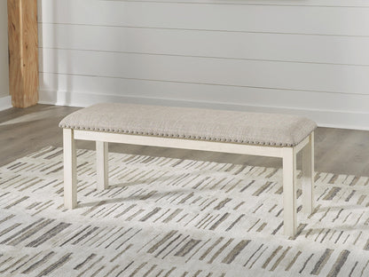 Robbinsdale - Large Upholstered Dining Room Bench - Antique White
