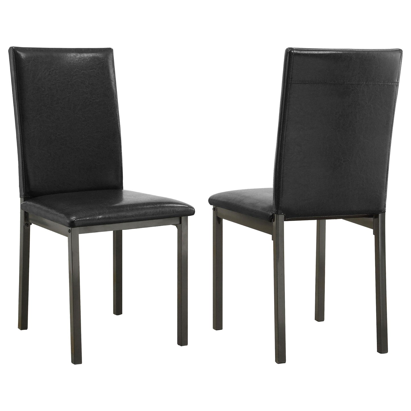 Garza Upholstered Dining Side Chair Dark Brown (Set of 2)