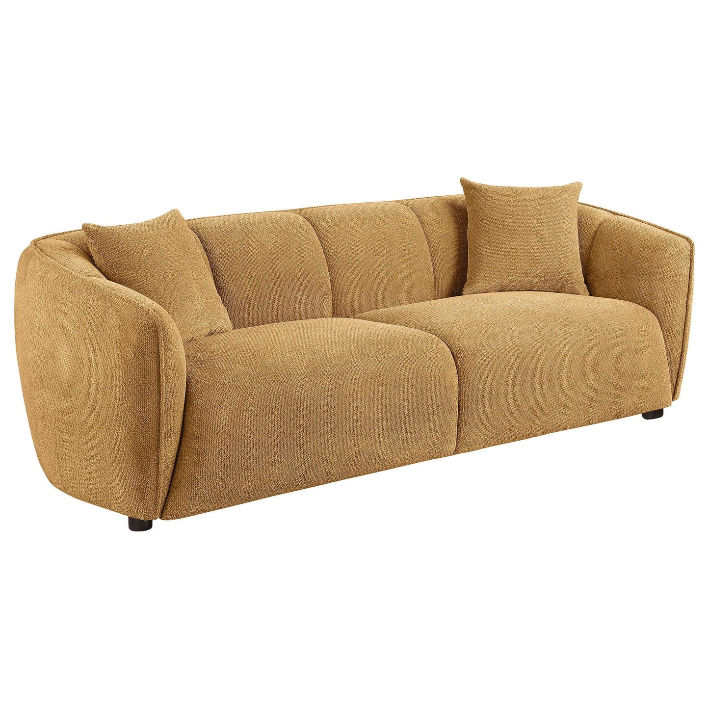 Aleisha Fabric Upholstered Sofa Mustard Yellow