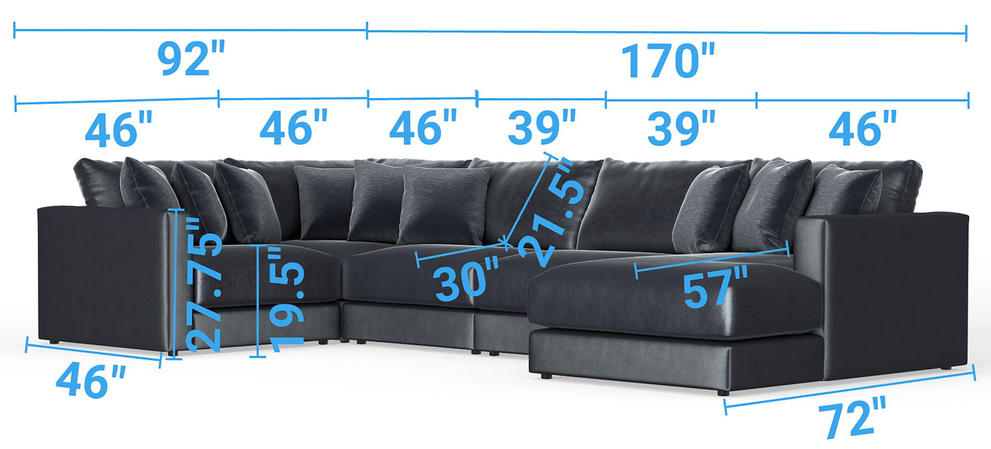 Remington - Modular Sofa - Slate
