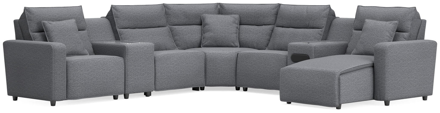 Modmax II - Reclining Sectional - Salt And Pepper