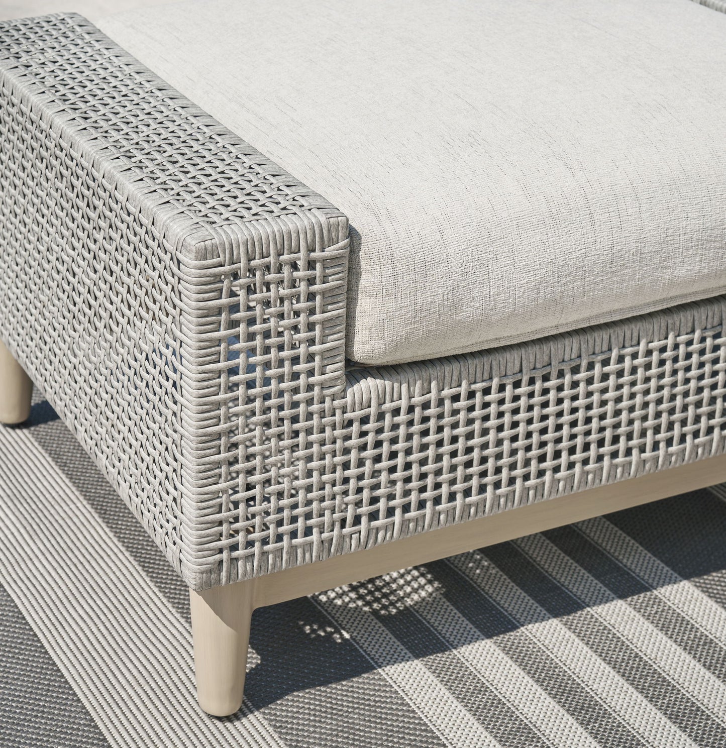 Seton Creek - Ottoman With Cushion - Gray