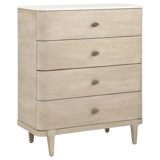 Lucaire 5-drawer Chest of Drawers Sandstone