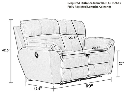 Costa - Lay Flat Reclining Loveseat