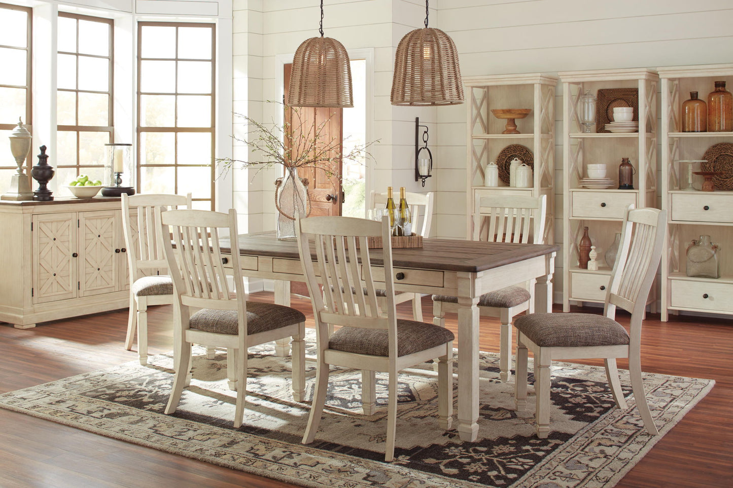 Bolanburg - Dining UPH Side Chair (Set of 2) - Rake Back - Brown / Beige