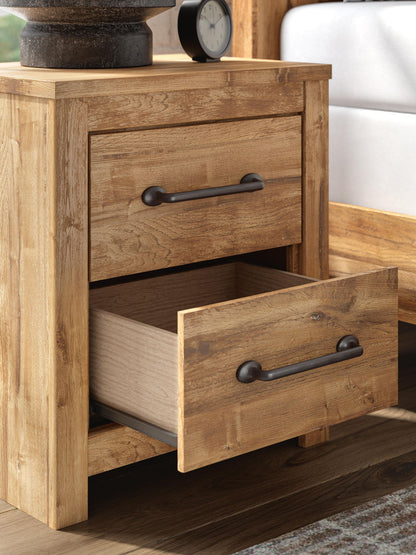 Maystonna - Two Drawer Night Stand - Brown
