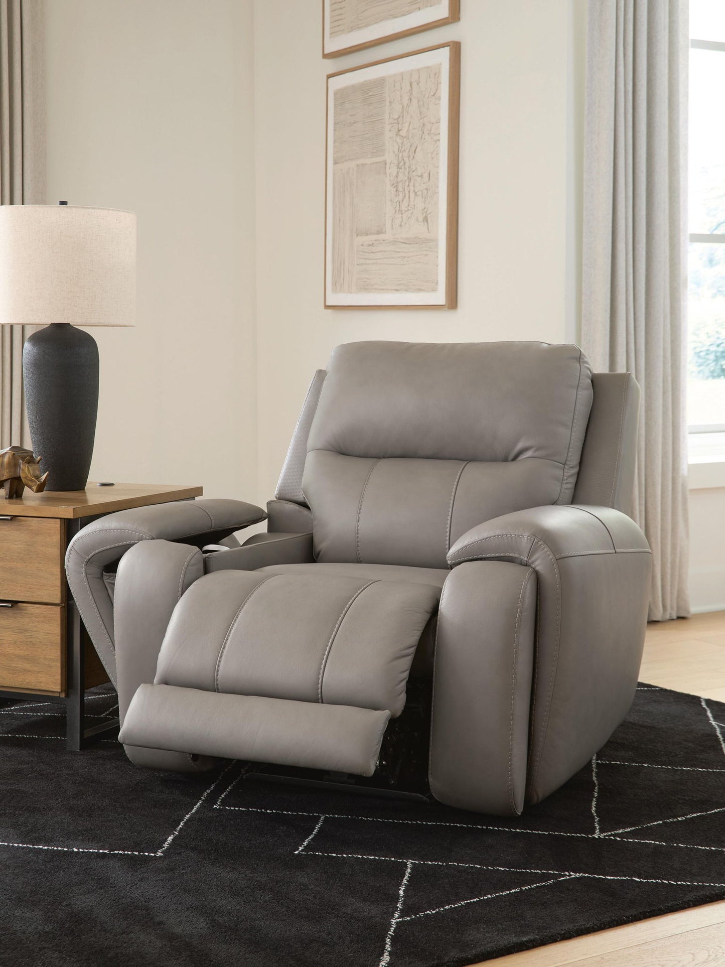 Real Moments - Power Recliner With Audio Seating - Ash