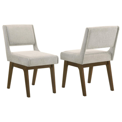 Galindo Upholstered Dining Side Chair Light Grey (Set of 2)