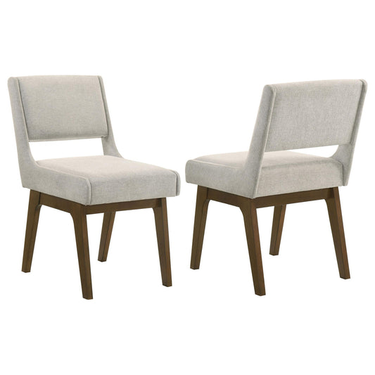 Galindo Upholstered Dining Side Chair Light Grey (Set of 2)