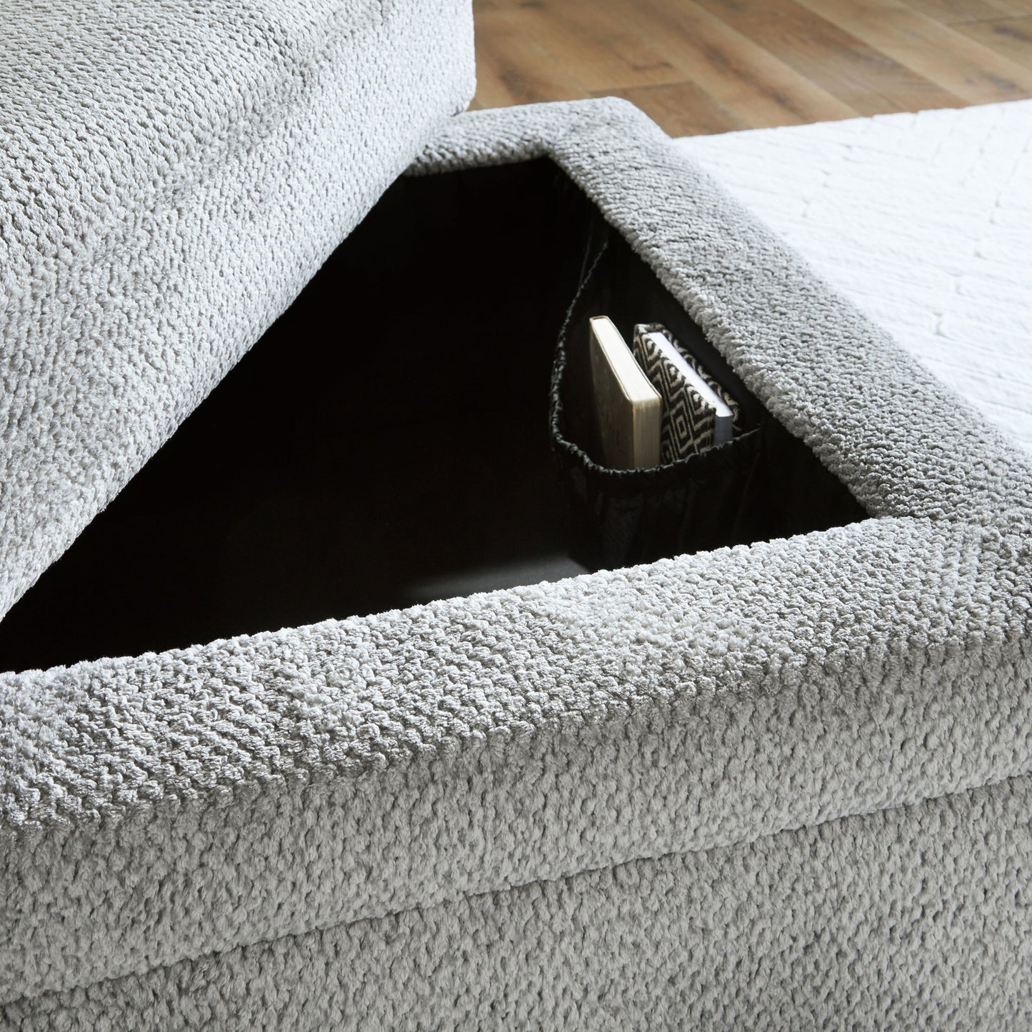 Casselbury - Ottoman With Storage - Cement