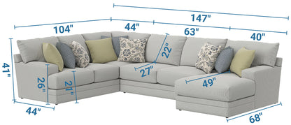 Stockbridge - Sectional With Comfort Coil Seating And 9 Accent Pillows Included