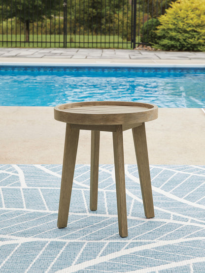 Marina Sun - Round End Table - Beige