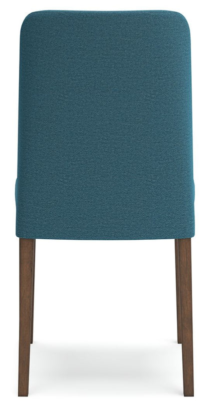 Lyncott - Dining Uph Side Chair (Set of 2) - Blue / Brown