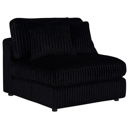 Blaine Upholstered Armless Chair Black