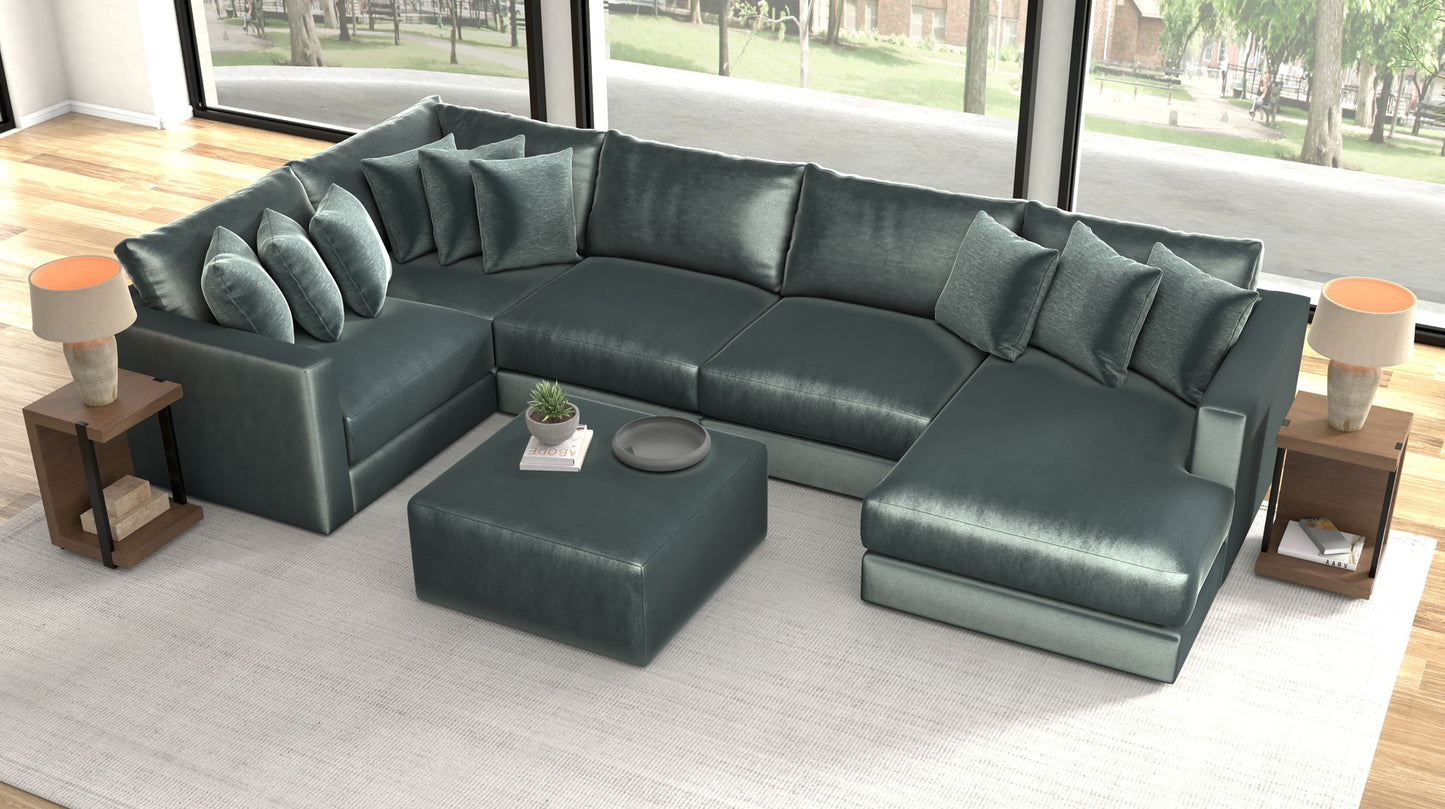 Remington - Modular Sofa And Cocktail Ottoman - Pine