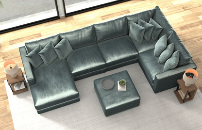 Remington - Modular Sofa And Cocktail Ottoman - Pine