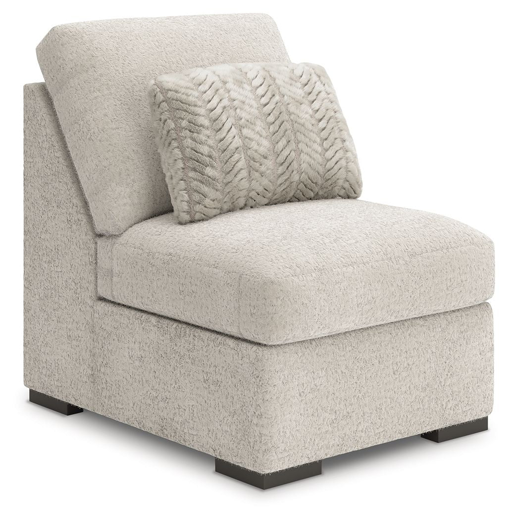 Cuddle Plush - 3 Pc. - 3-Piece Sectional, Chair And Ottoman - Arctic