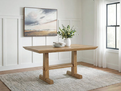 Ridgester - Rectangular Dining Room Counter Table - Light Brown