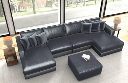 Remington - Modular Sofa And Cocktail Ottoman - Slate
