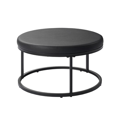Forma - 4 Piece Occasional Set (1 Coffee, 1 Large End Table & 1 Stool, 1 Small End Table) - Black / White / Gray