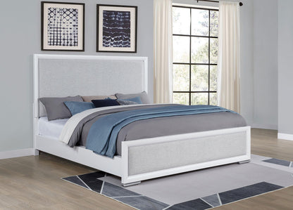 Gracemont 57-inch California King Panel Bed Grey and White