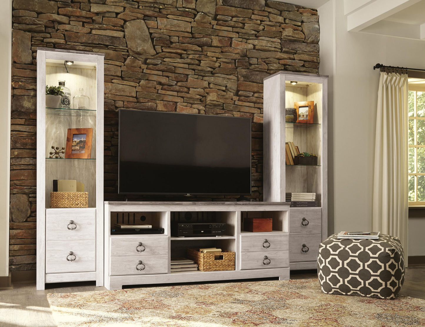 Willowton - Entertainment Center With Fireplace Option