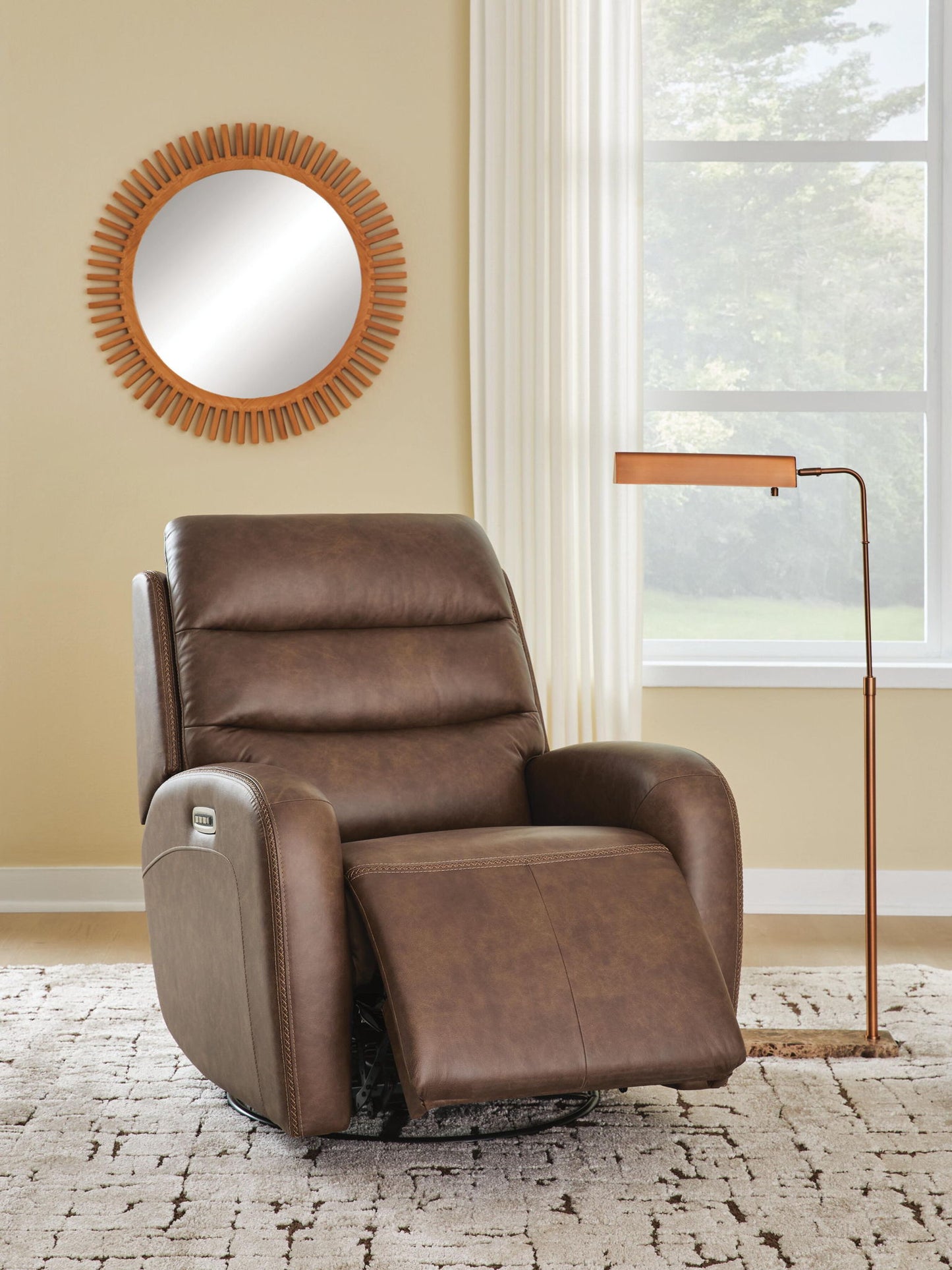 Motion-Max - Swivel Glider Power Recliner - Saddle