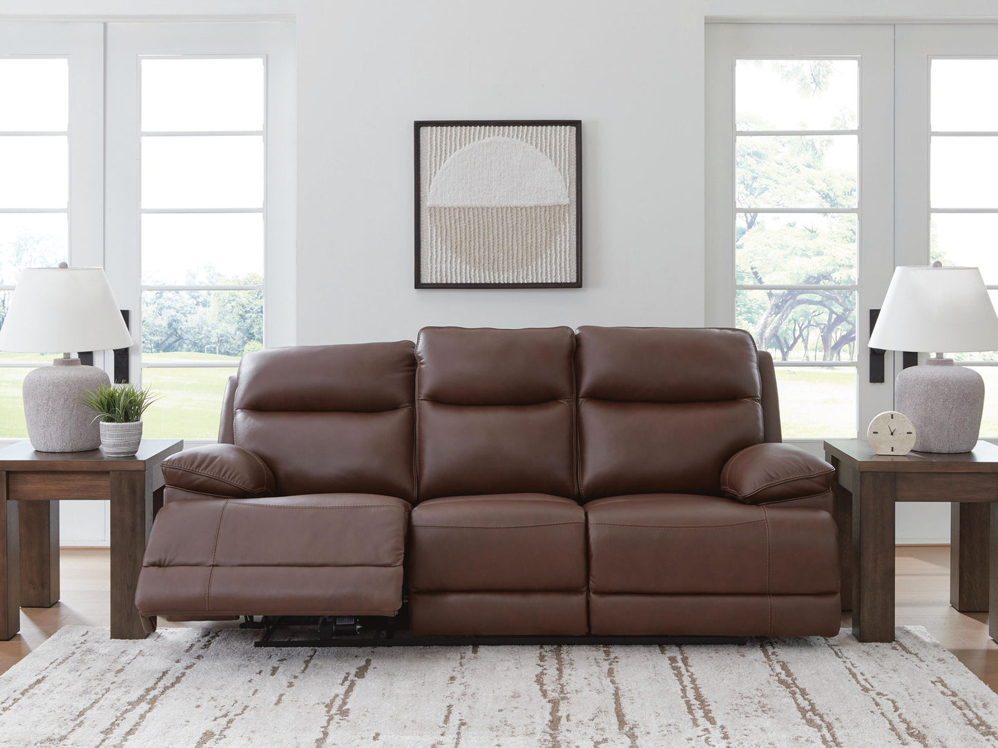 Vonryan - Power Reclining Sofa With Adj Headrest - Tobacco