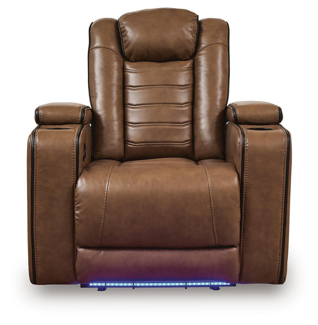 Gruaro - Power Recliner With Adjustable Headrest - Amber
