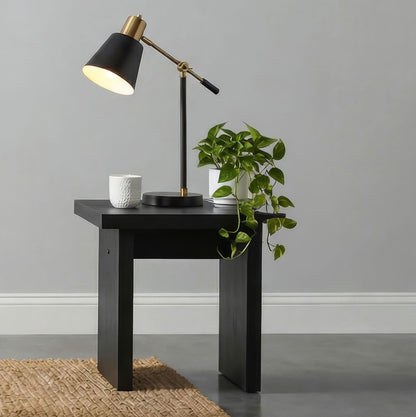 Decker Square Occasional Side End Table Black