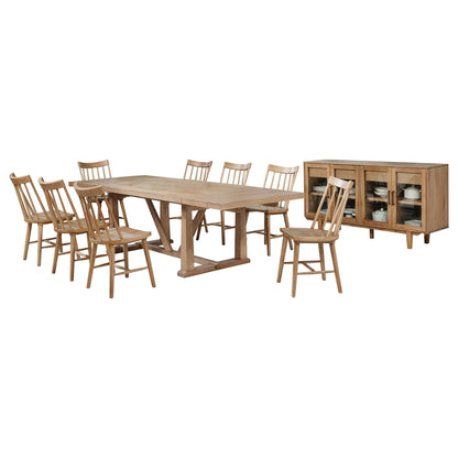 Middleton 10-piece Extension Leaf Dining Set Natural Brown