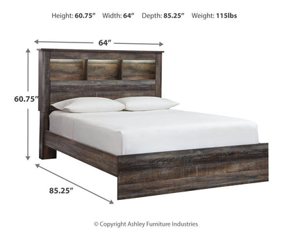 Drystan - Panel Bookcase Bed