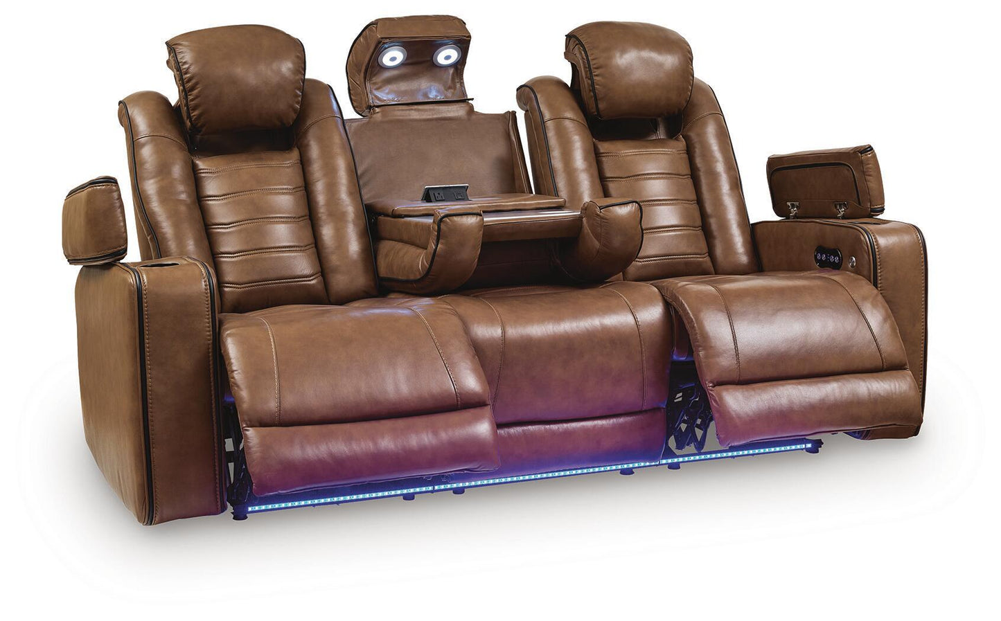 Gruaro - Power Reclining Sofa With Adjustable Headrest - Amber