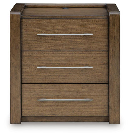 Marxmore - Three Drawer Night Stand - Brown