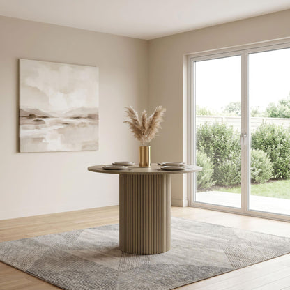 Hamlyn 43-inch Round Wood Counter Height Dining Table Natural Oak