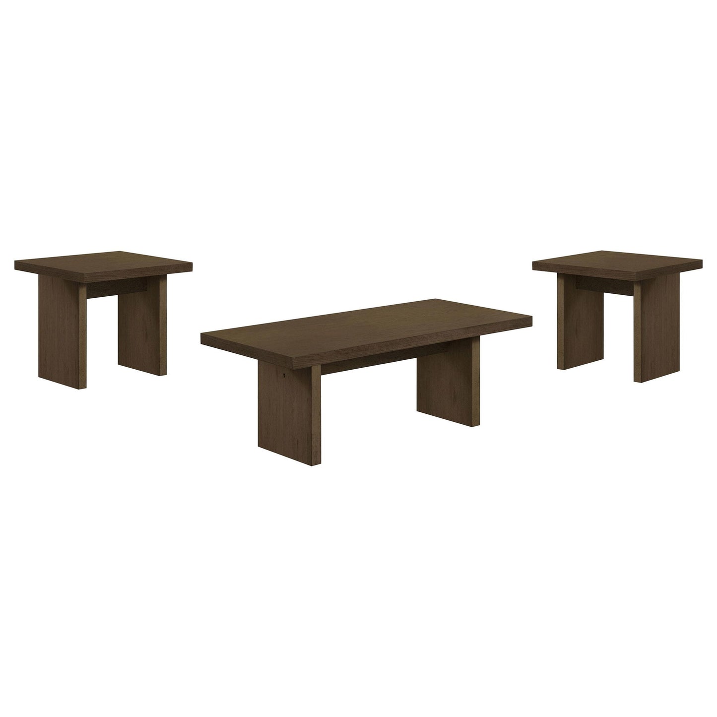 Decker 3-piece Coffee and End Table Set Walnut