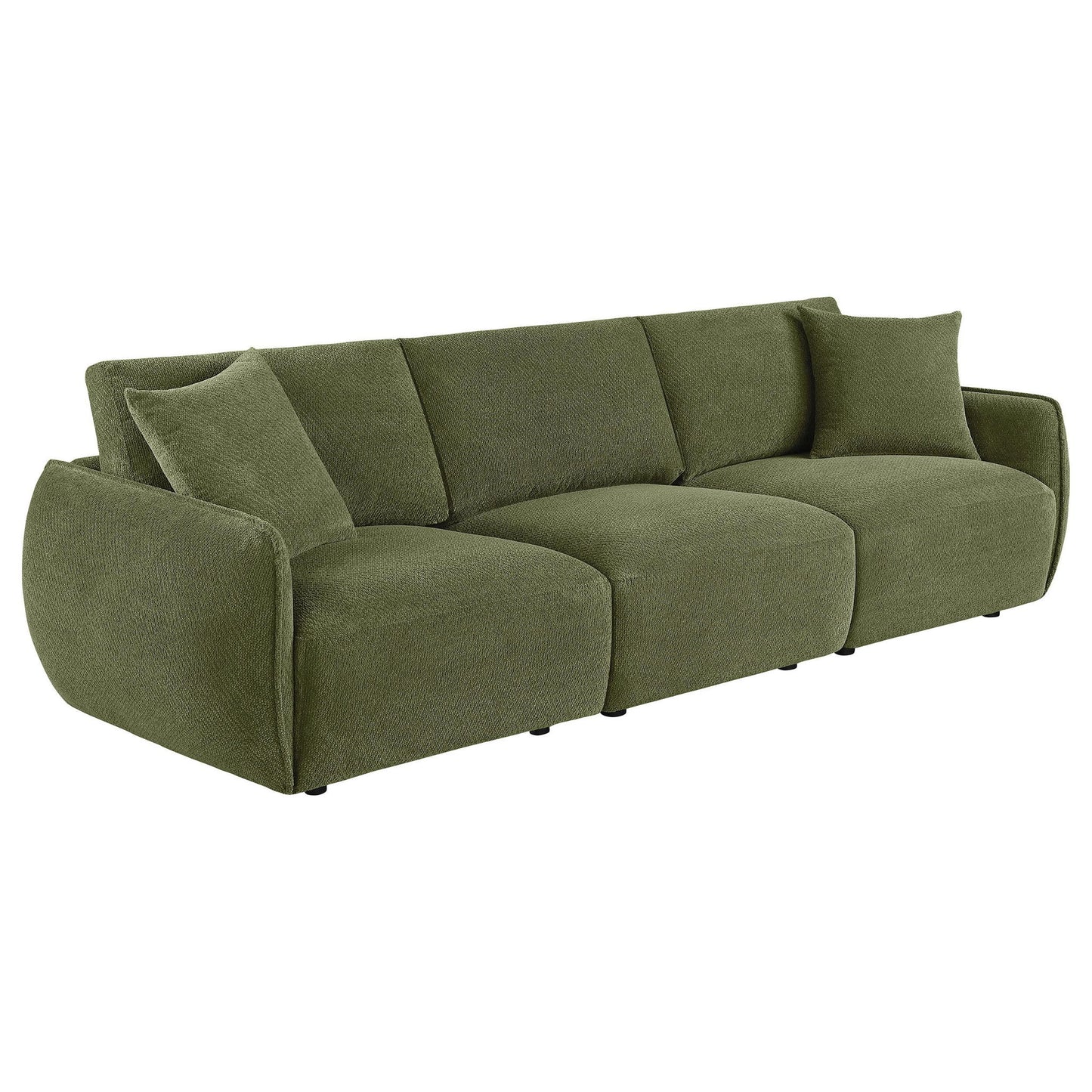 Elysia Fabric Upholstered Modular Lounge Sofa Green