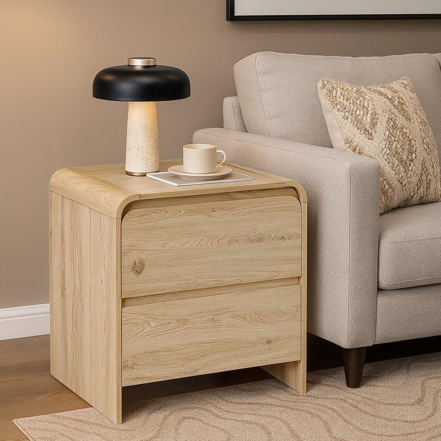 Mara - Two Drawer End Table / Bedside Table
