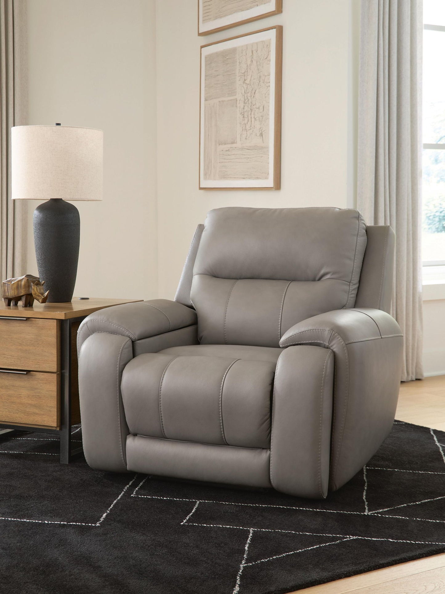 Real Moments - Power Recliner With Audio Seating - Ash